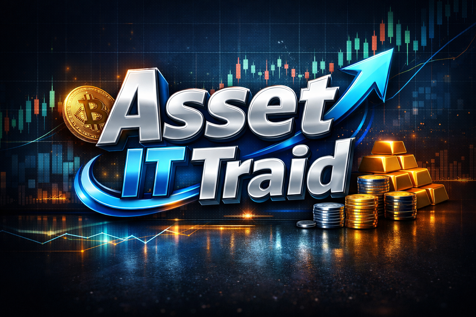 Scrivania con monitor e grafici