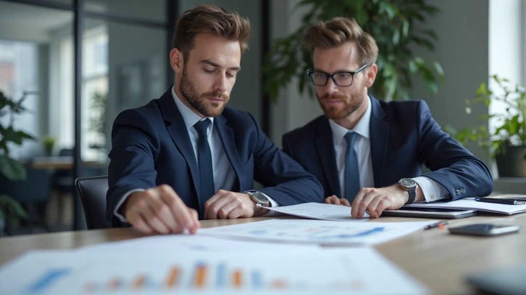 Professionell affärsmiljö med strategisk planering och tillväxtfokus